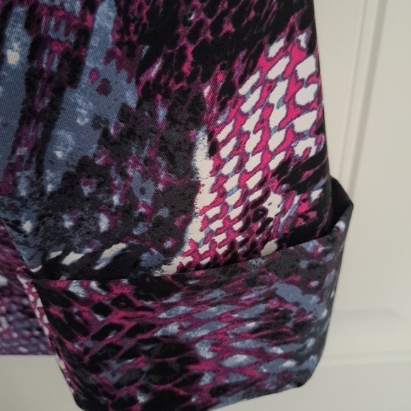 Vtg EVAN PICONE colorful open front blazer jacket lined cuffs M-L purples grey - Picture 5 of 7